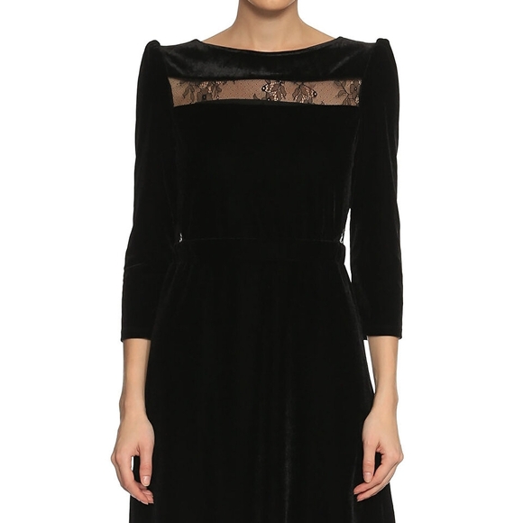 cute long black dresses V Neck Satin Lace Prom Dress, Black Lace Long Evening Dress maternity Stepping Up the Style: Size:US size 2